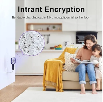Electric Mosquito Killer Racket Lamp UV Light Insect Trap USB Zapper Home Indoor Pocket Size