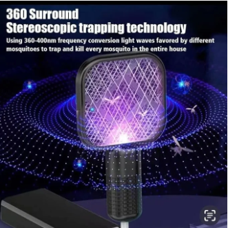 Electric Mosquito Killer Racket Lamp UV Light Insect Trap USB Zapper Home Indoor Pocket Size